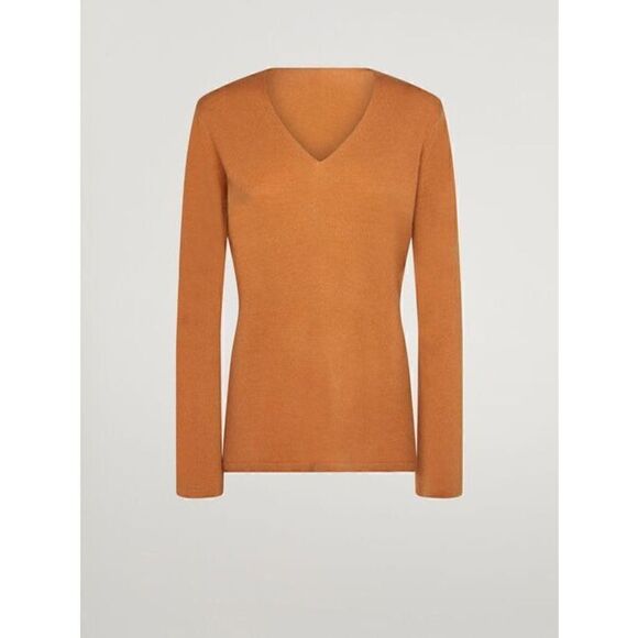 NWT Wolford 52917 Cashmere A Shape Top Long Sleeves L Lion - Picture 2 of 15